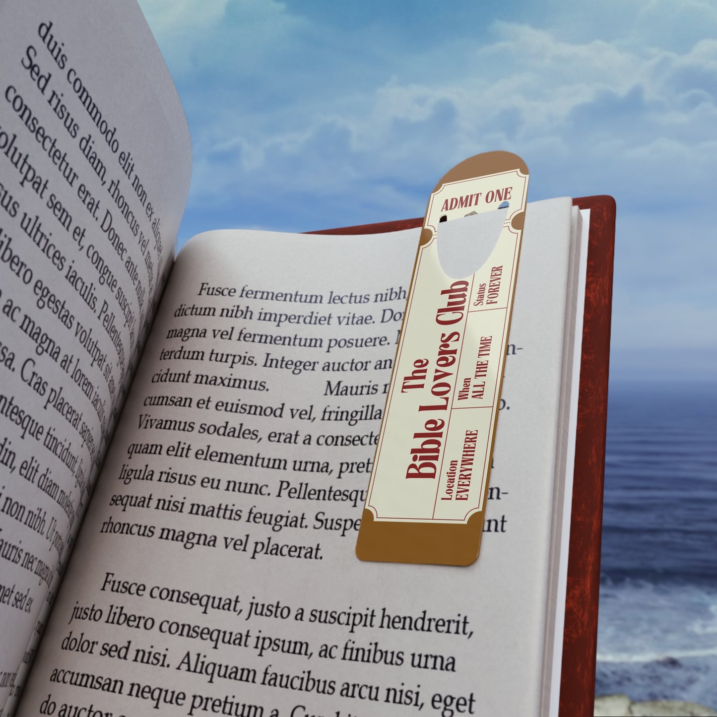 Metal Bookmark – Vintage Ticket Style