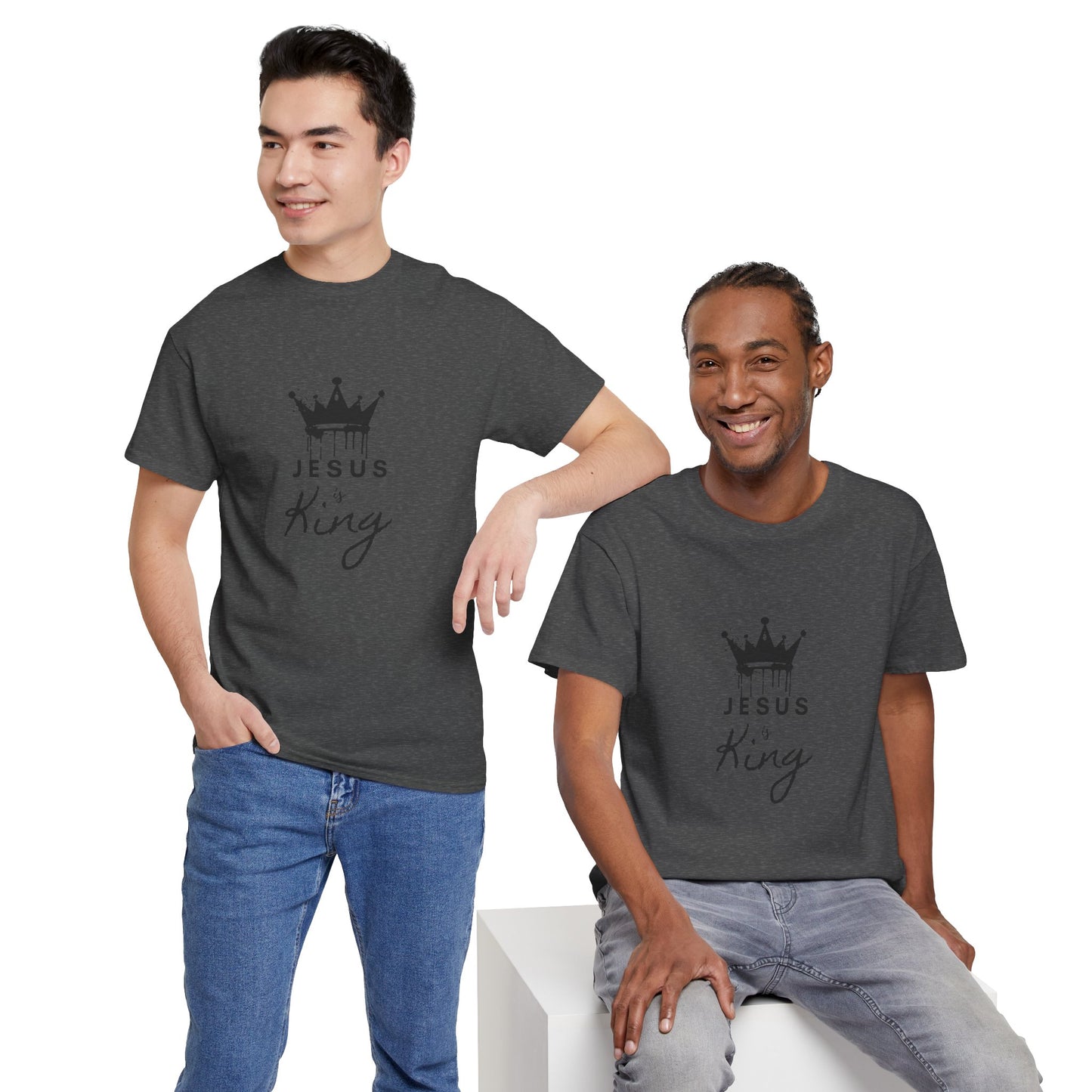Jesus is King Crown Graphic Shirt