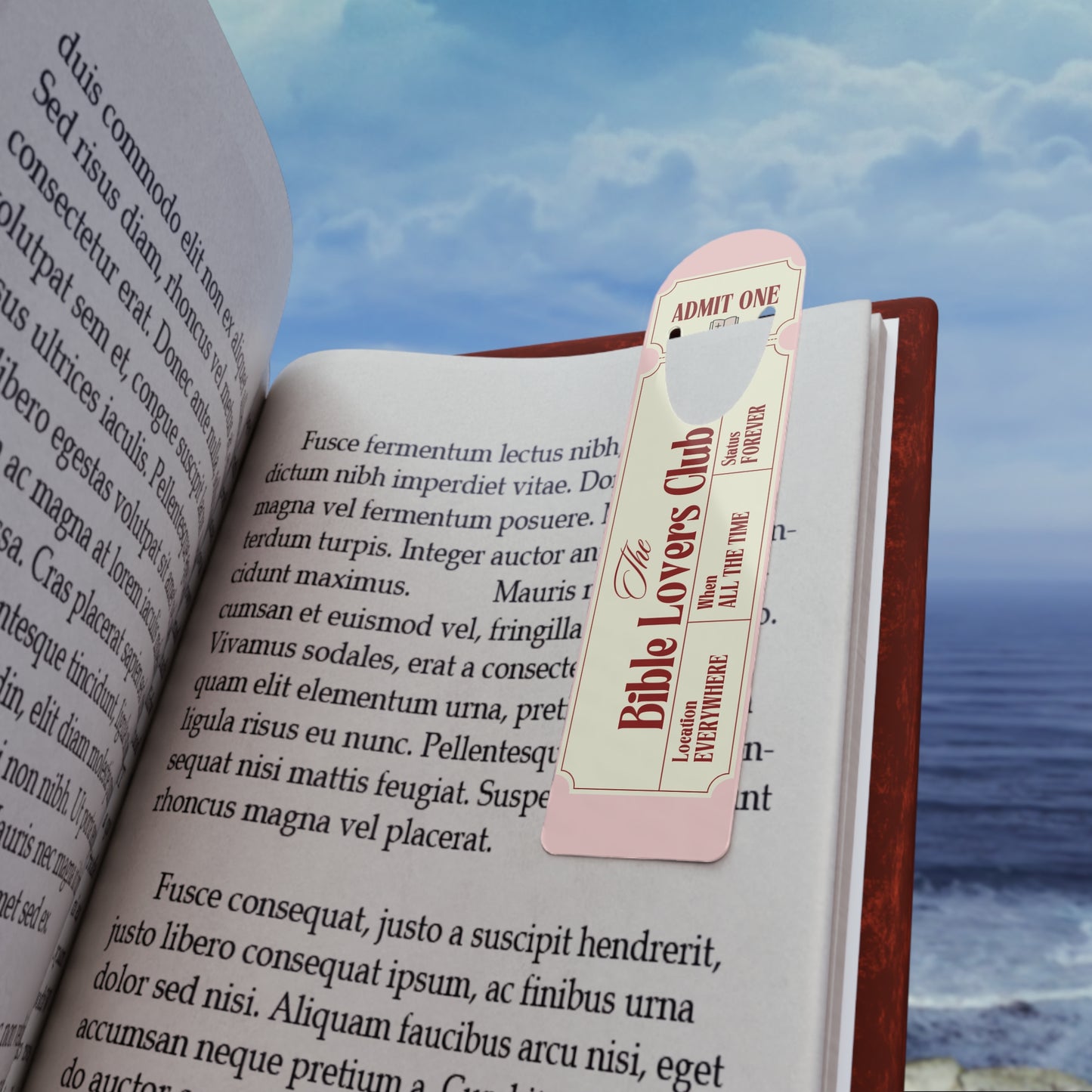 Bible Lovers Club Bookmark - Pink
