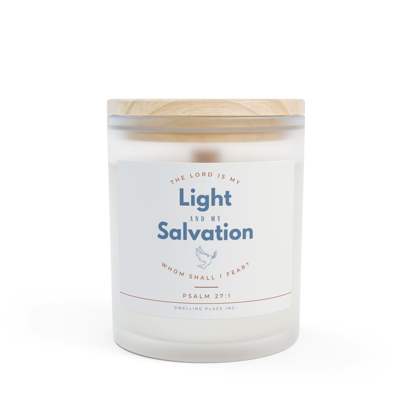 Light and my Salvation Frosted Glass Candle