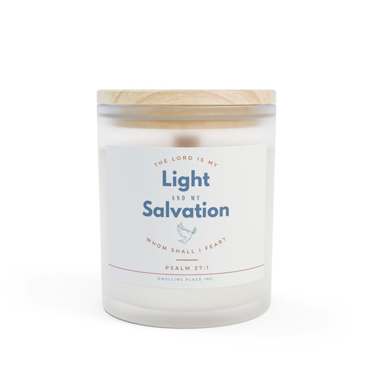 Light and my Salvation Frosted Glass Candle