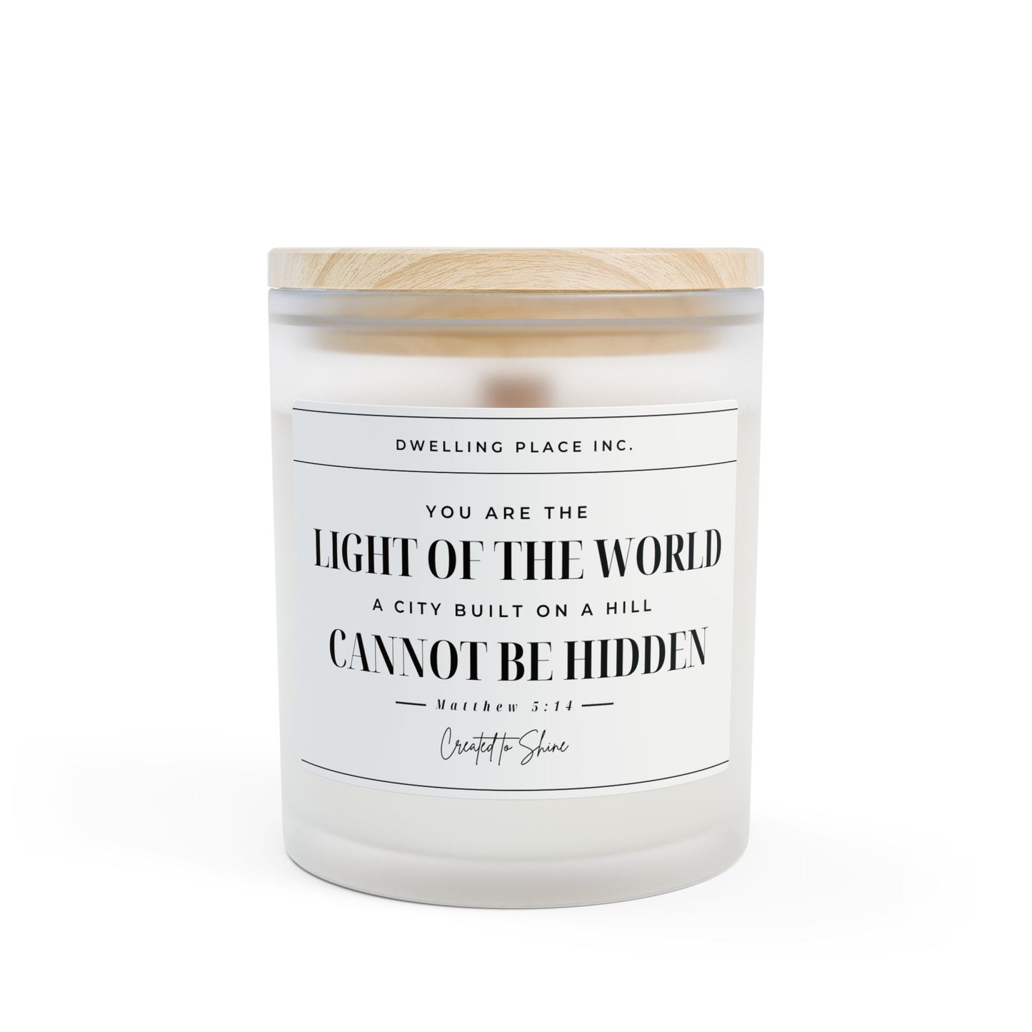 Light of the World Frosted Glass Candle