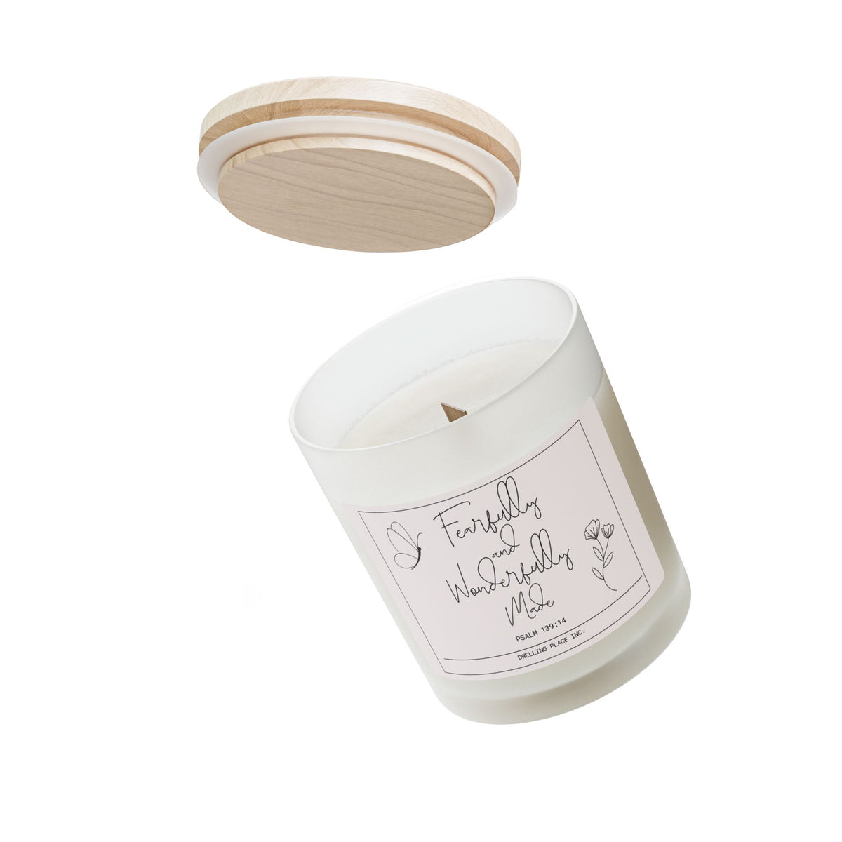 Fearfully & Wonderfully Made Frosted Glass Candle