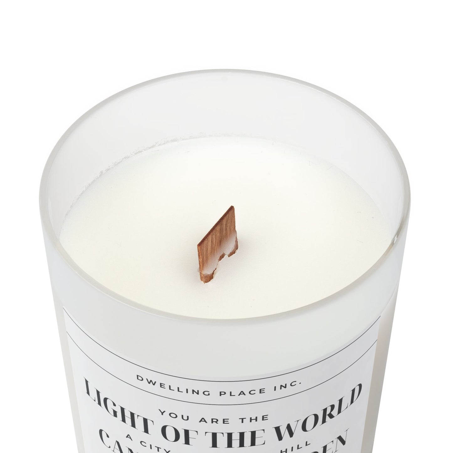 Light of the World Frosted Glass Candle
