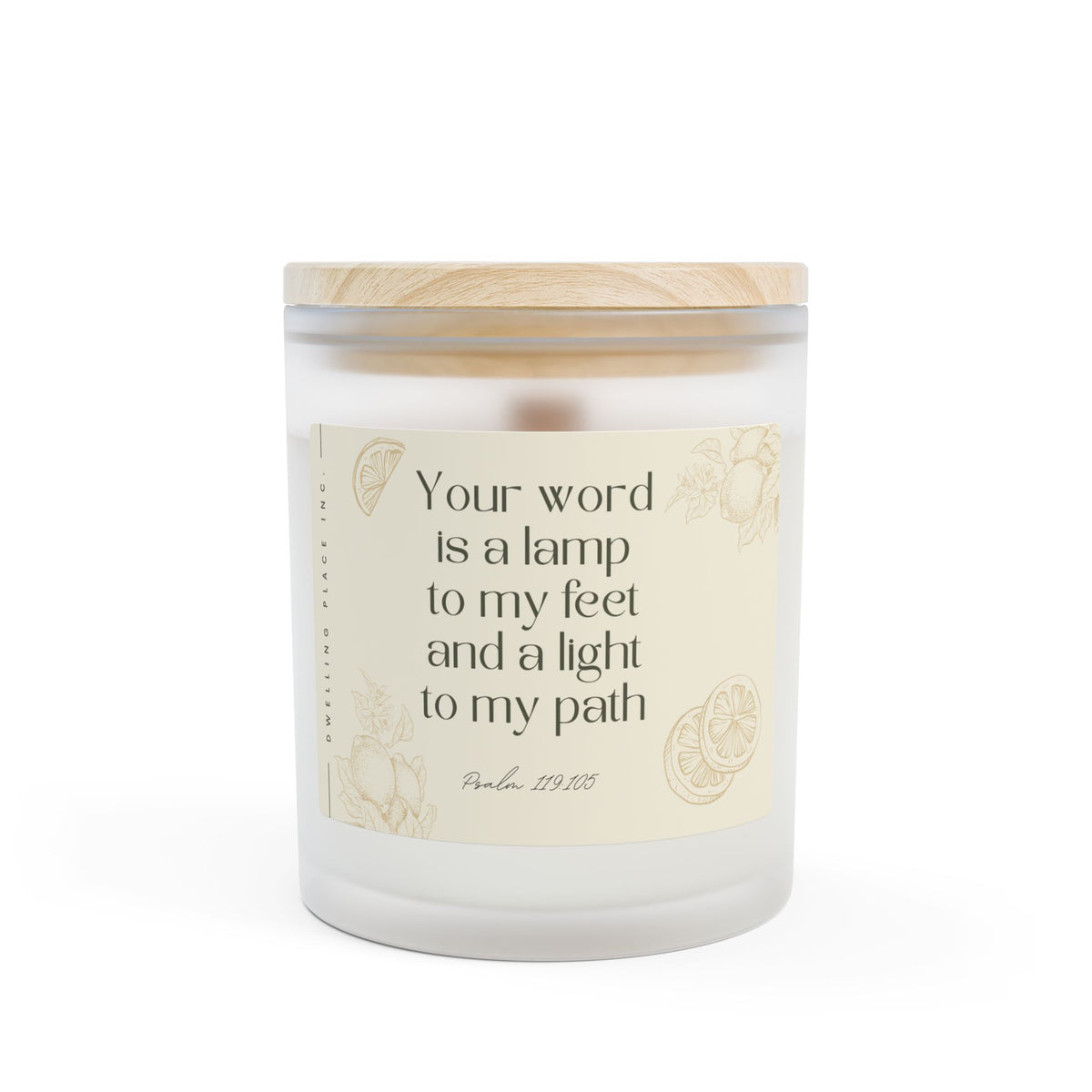 Your Word is a Lamp Frosted Glass Candle