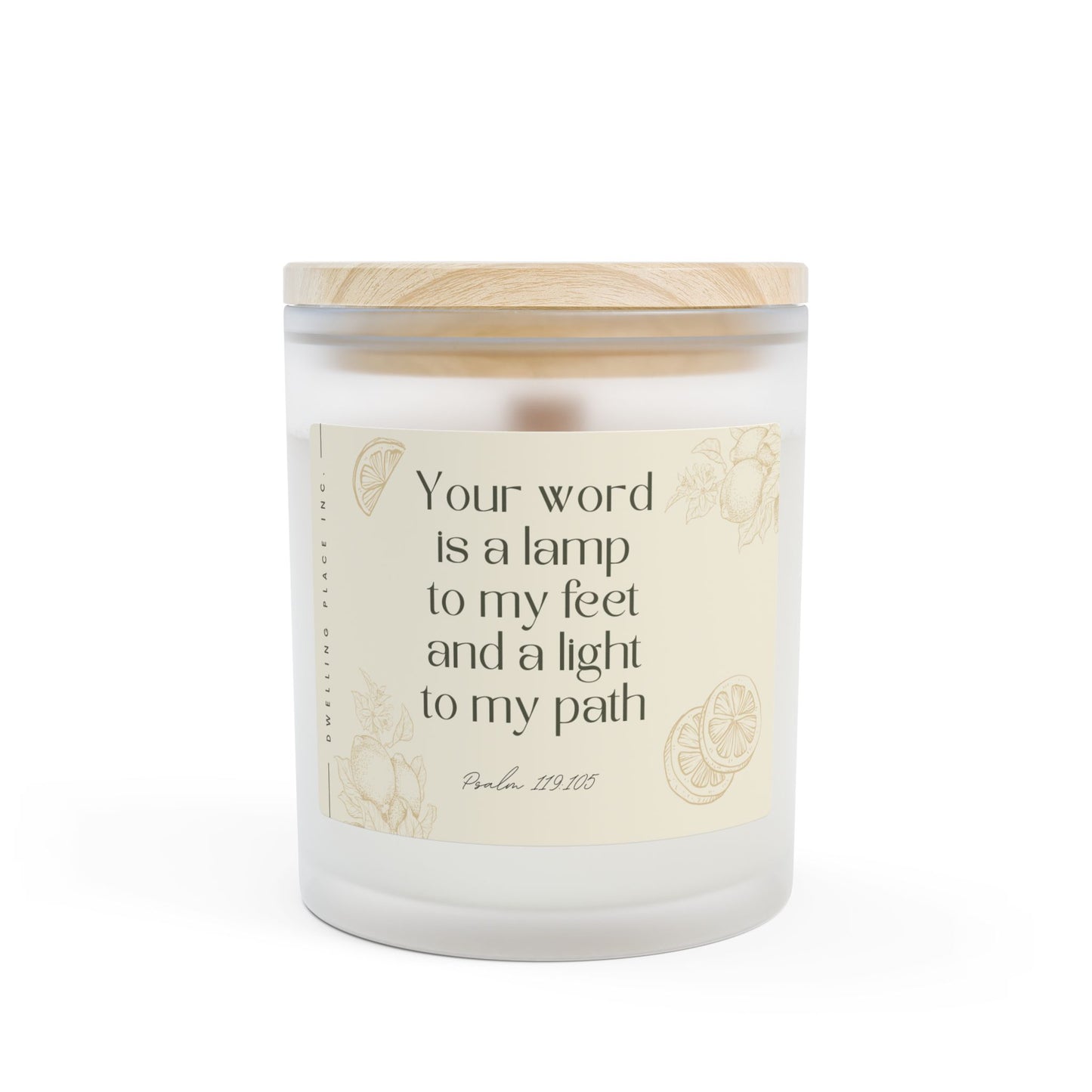 Your Word is a Lamp Frosted Glass Candle