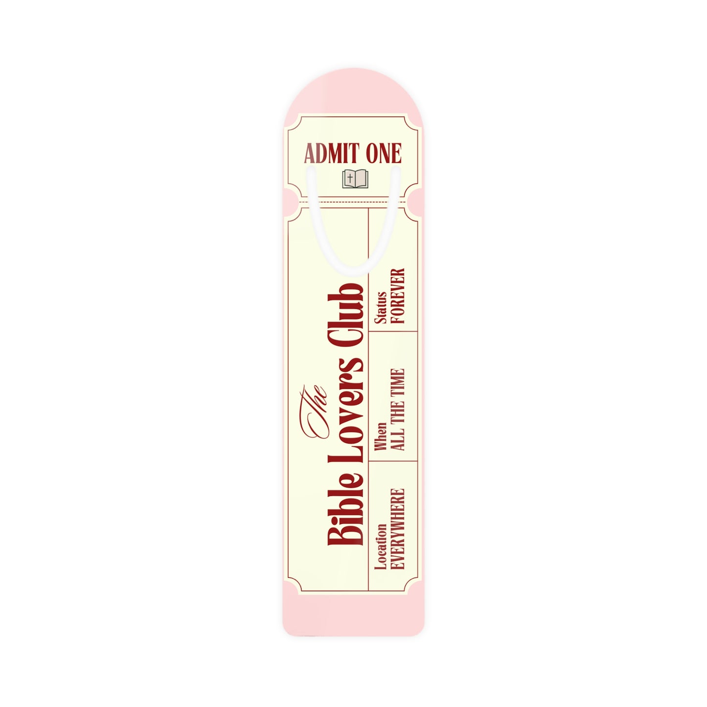 Bible Lovers Club Bookmark - Pink