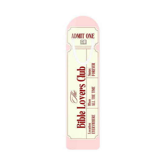 Bible Lovers Club Bookmark - Pink