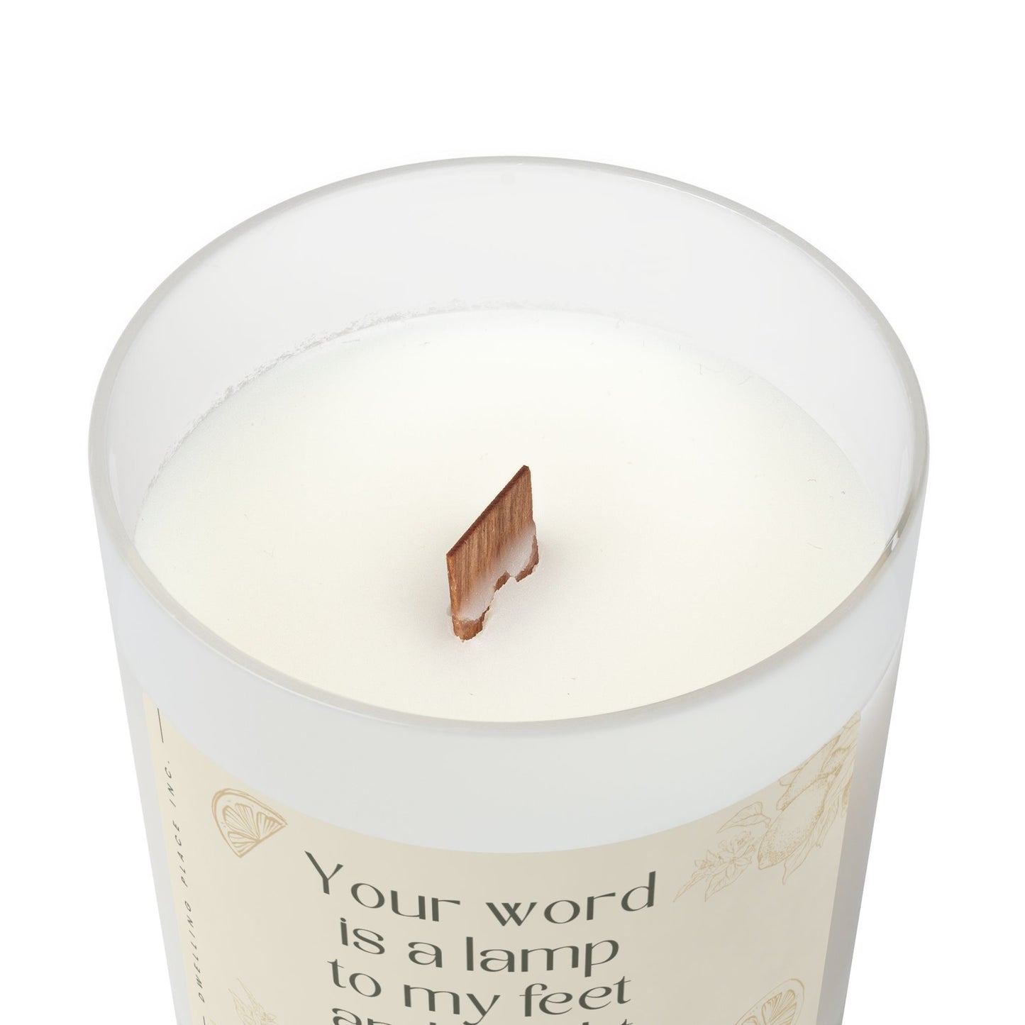 Your Word is a Lamp Frosted Glass Candle